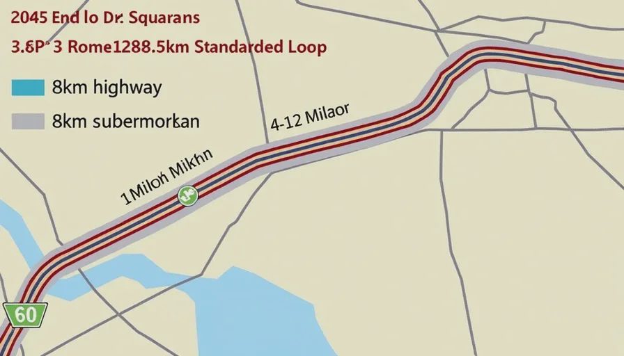 200km standardized test route with three driving segments.