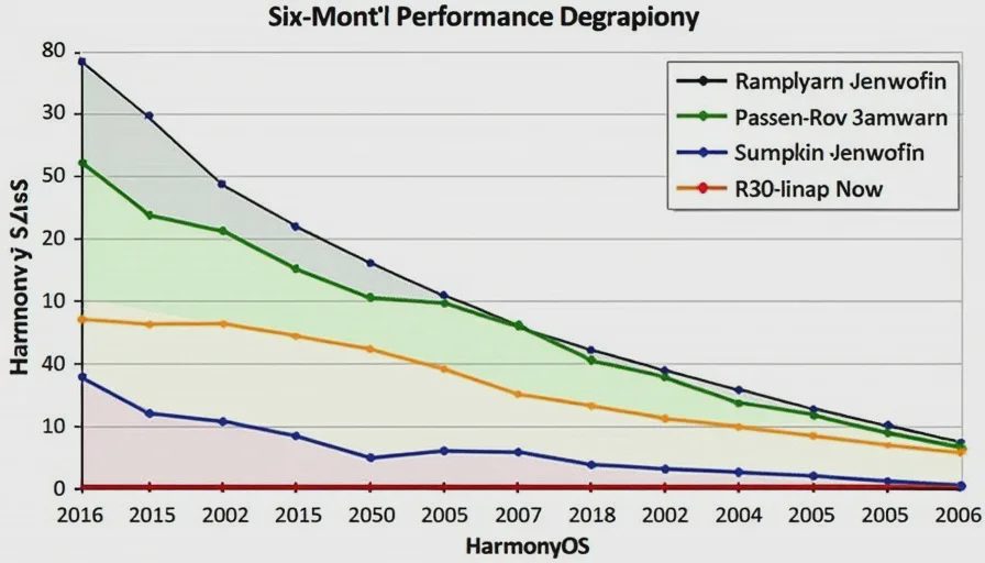 Storage fragmentation slows write speed over 6 months.