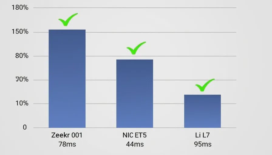 Three vehicle touch latency comparison chart.