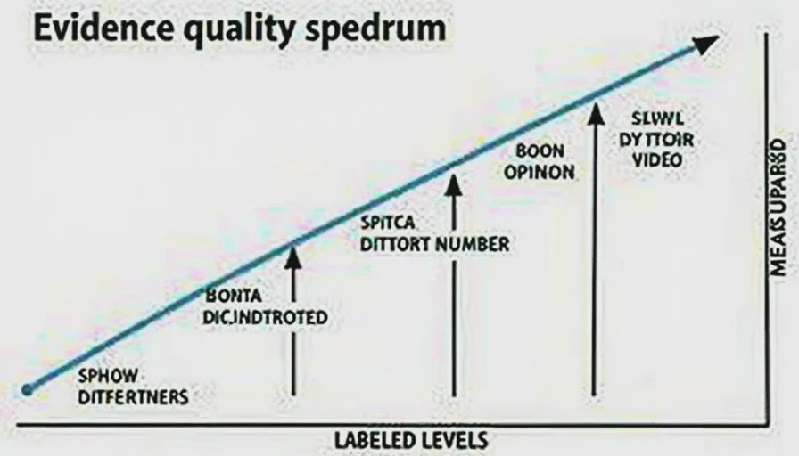 Evidence quality spectrum from opinion to measured data.