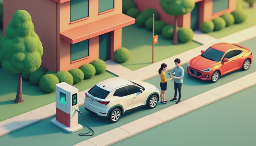 Visual context for electric car maintenance cost vs gas