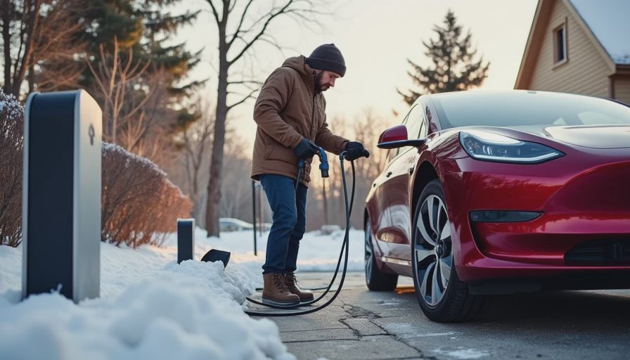 Illustration for how to winterize an electric car