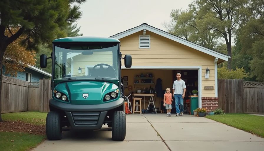 Illustration for electric utility vehicle