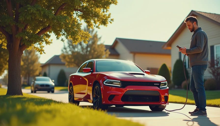 Illustration for ev dodge charger