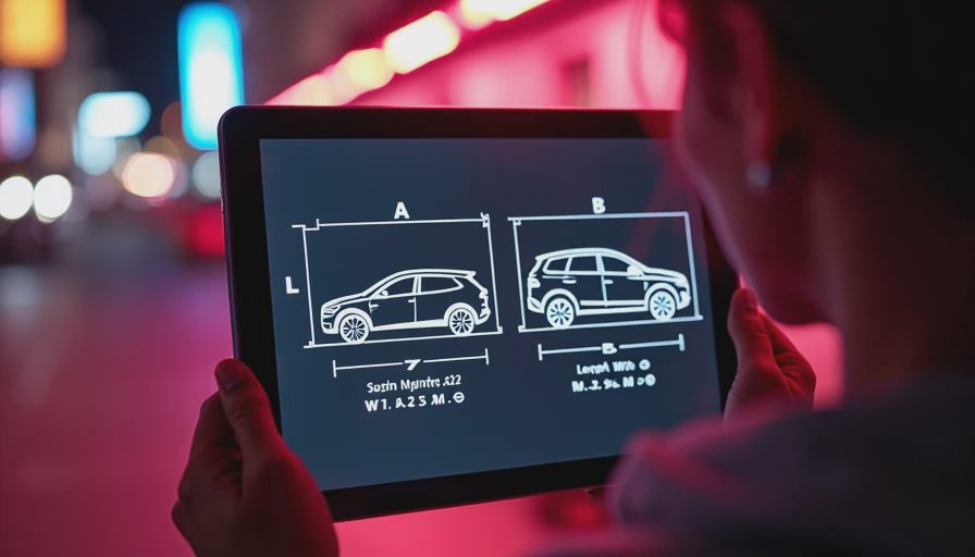 Visual context for rivian r2 tesla model y size
